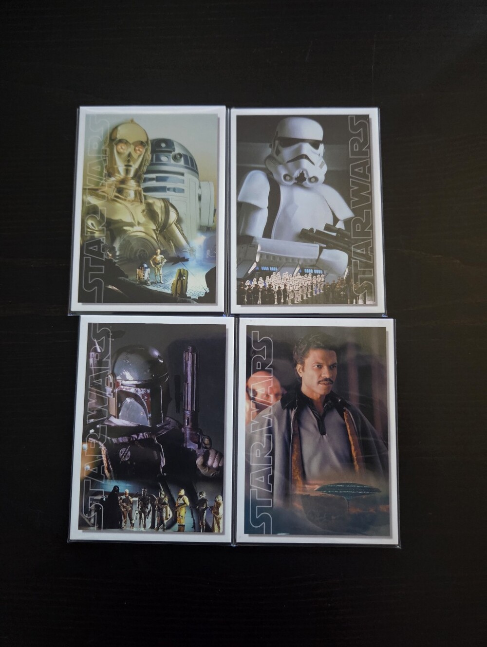 Topps Star Wars Character Trading Card Set C-3PO,Stormtrooper, Boba Fett, Lando